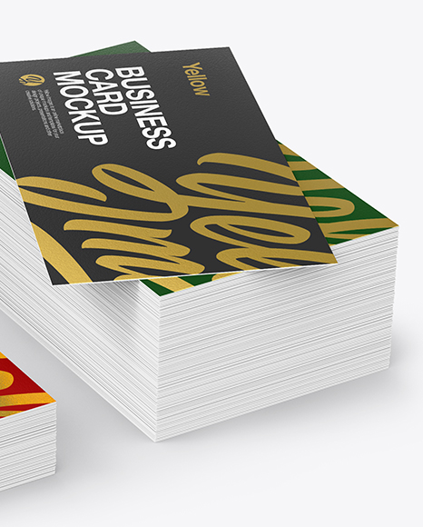 Stack of Business Cards Mockup