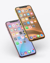 Two Apple iPhones X Mockup