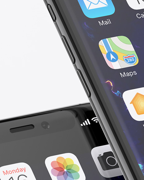 Two Apple iPhones X Mockup