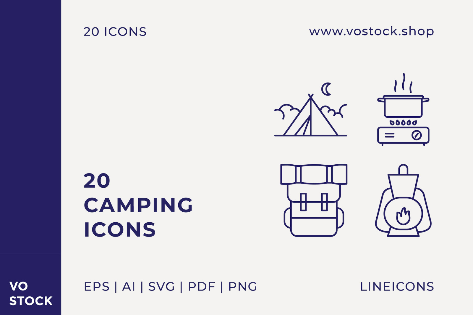 20 Camping Icons