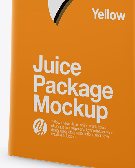 Juice Box Mockup - Half Side View