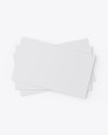 Three Paper Business Cards Mockup