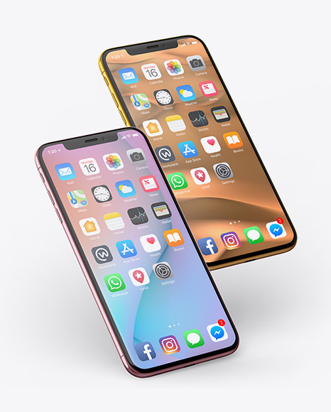 Two Apple iPhones X Mockup