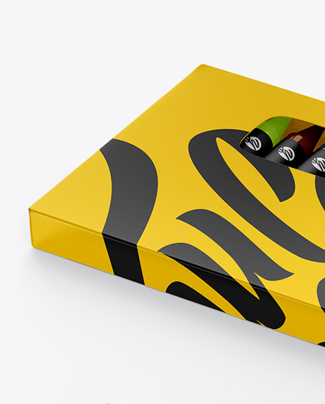 Box w/ Crayons Mockup