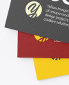 Three Textured Business Cards Mockup