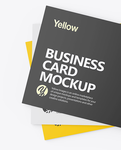 Three Business Cards Mockup