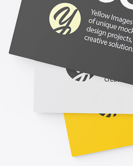 Three Business Cards Mockup