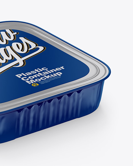 Matte Plastic Food Container Mockup