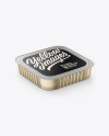 Metallic Plastic Food Container Mockup