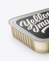 Metallic Plastic Food Container Mockup