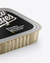 Metallic Plastic Food Container Mockup