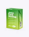 200ml Matte Juice Carton Package Mockup