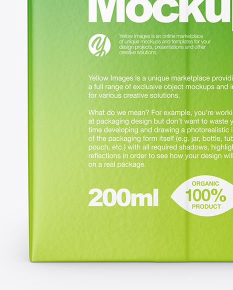 200ml Matte Juice Carton Package Mockup