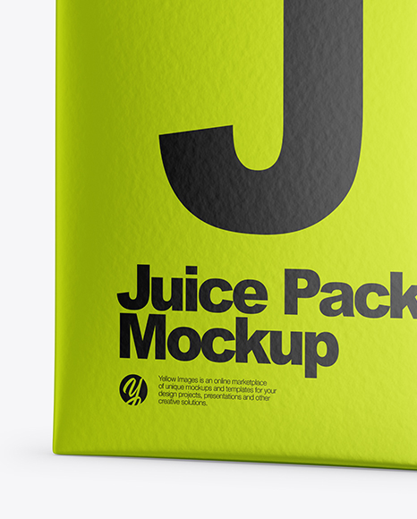 200ml Metallic Juice Carton Package Mockup