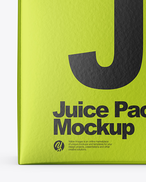 200ml Metallic Juice Carton Package Mockup