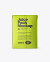 200ml Metallic Juice Carton Package Mockup