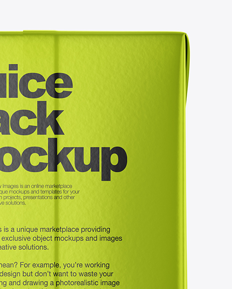 200ml Metallic Juice Carton Package Mockup