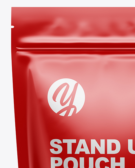 Glossy Stand-Up Pouch Mockup