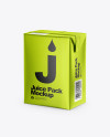 200ml Metallic Juice Carton Package Mockup