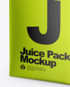 200ml Metallic Juice Carton Package Mockup