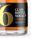 Clear Glass Whisky Bottle Mockup