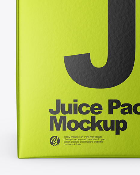 200ml Metallic Juice Carton Package Mockup