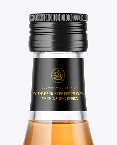 Clear Glass Cognac Bottle Mockup