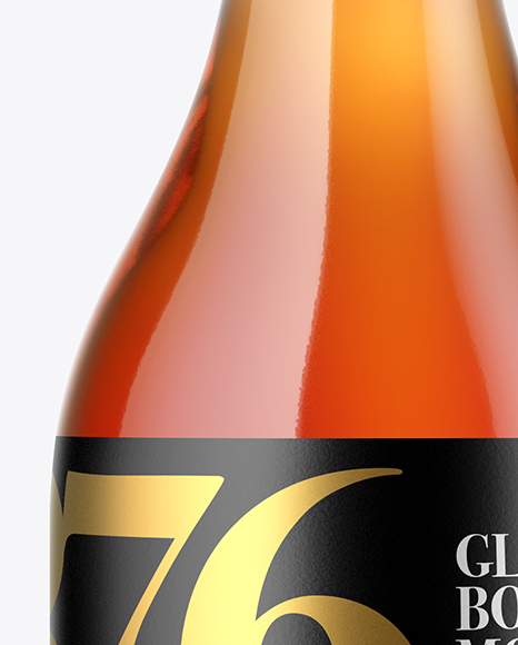 Clear Glass Cognac Bottle Mockup