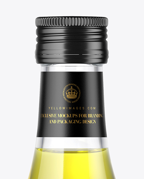 Clear Glass Olive Oil Bottle Mockup