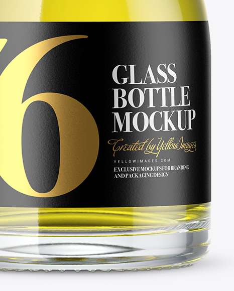 Clear Glass Olive Oil Bottle Mockup