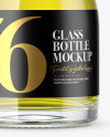 Clear Glass Olive Oil Bottle Mockup