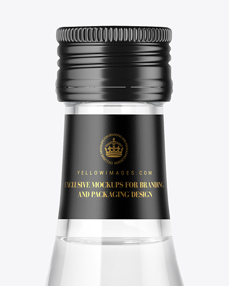 Clear Glass Vodka Bottle Mockup