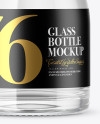 Clear Glass Vodka Bottle Mockup