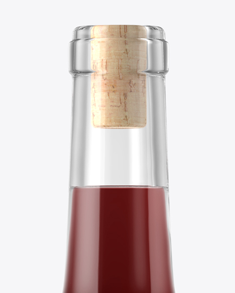 1.5L Clear Glass Red Wine Bottle Mockup