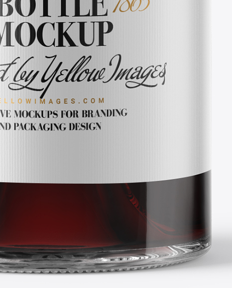 1.5L Clear Glass Red Wine Bottle Mockup