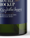 1.5L Green Glass Bottle With White Wine Mockup