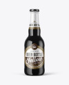 Dark Amber Glass Beer Bottle Mockup