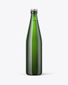 Green Glass Beer Bottle Mockup