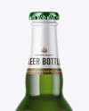 Green Glass Beer Bottle Mockup