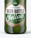 Green Glass Beer Bottle Mockup