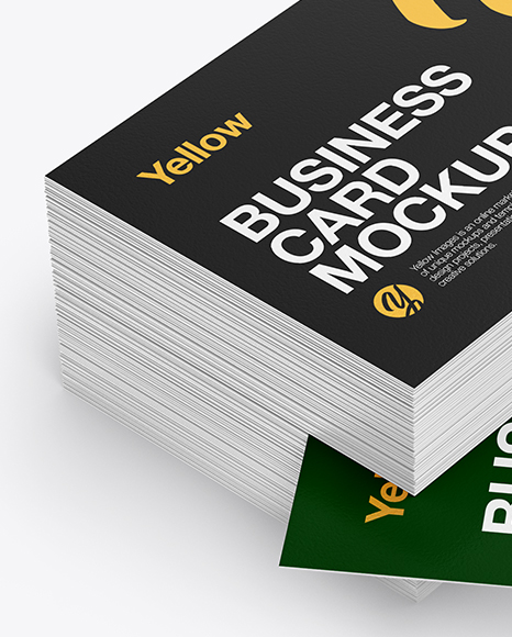 Stack of Business Cards Mockup