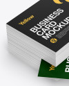 Stack of Business Cards Mockup