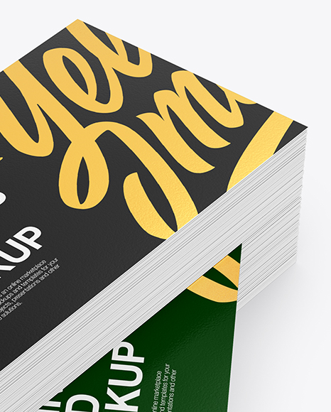 Stack of Business Cards Mockup