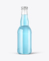 Clear Glass Bottle with Tonic Mockup