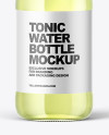 Clear Glass Bottle with Tonic Mockup