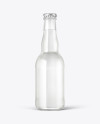 Clear Glass Bottle with Tonic Mockup