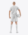 Soccer Player with Ball Mockup