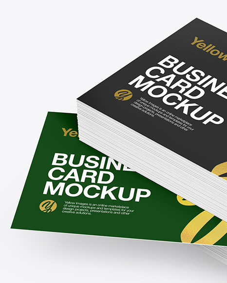 Stack of Business Cards Mockup