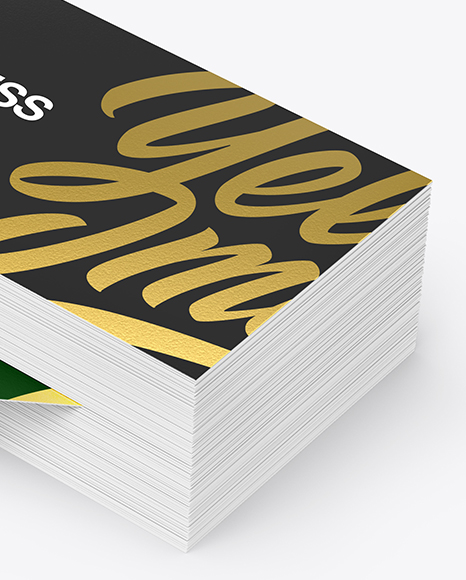 Stack of Business Cards Mockup