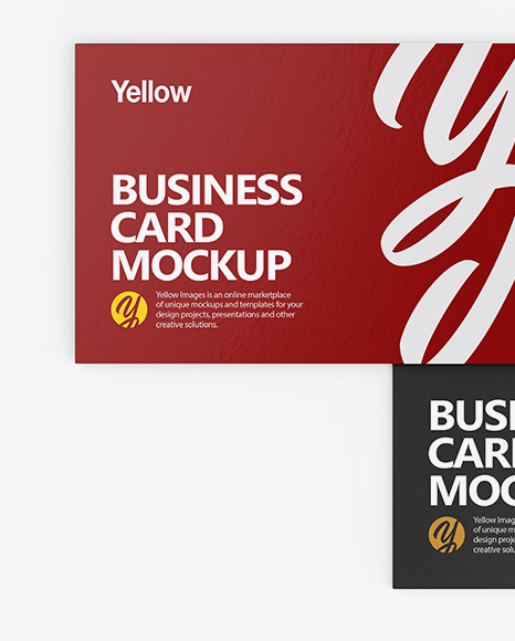 Two Paper Business Cards Mockup